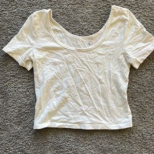 White Cropped T-shirt, SO Kohl's Junior's M